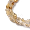 Natural Gold Rutilated Quartz Beads Strands G-I389-A25-4