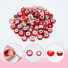 Acrylic & Resin & Polymer Clay Rhinestone European Beads FPDL-NB0001-05-6