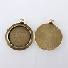 Vintage Tibetan Style Alloy Pendant Cabochon Bezel Settings LS-TIBEP-M018-102AB-NF-2