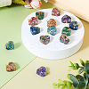 14Pcs 7 Colors Transparent Resin Natural Imperial Jasper Dyed Chips Pendants G-TA0001-39-7