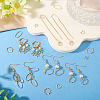 24Pcs 2 Colors Brass Linking Rings KK-TA0003-08-6