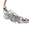 304 Stainless Steel Macrame Pouch Bracelet Making for Stone Holder AJEW-JB01193-4