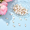 100Pcs 2 Styles AB Color Plated Natural Freshwater Shell Connector Charms PALLOY-YW00119-2