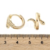 Brass Cubic Zirconia Hoop Earrings EJEW-Q014-39G-3