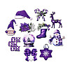 Christmas UV Single Face Printed Wood Pendant Decorations WOOD-N020-33-2