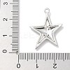 Rack Plating Brass Micro Pave Cubic Zirconia Pendants KK-L224-015P-3