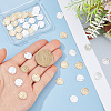40Pcs 2 Colors Brass Coin Charms KK-DC0005-10-3
