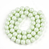 Baking Paint Pearlized Glass Pearl Bead Strands HY-N002-8mm-B02-3