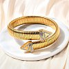 304 Stainless Steel Stretch Bracelets for Women BJEW-A031-03G-1