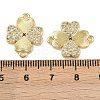Brass Micro Pave Cubic Zirconia Connector Charms KK-L251-16G-3