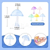 10Pcs 5 Colors Luminous Epoxy Resin Mushroom Pendants RESI-FS0001-99-4