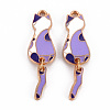 Eco-Friendly Alloy Enamel Pendants ENAM-T011-84B-NR-2