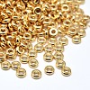 Brass Flat Round Spacer Beads KK-M085-C-12G-NR-1