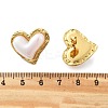 201 Stainless Steel Heart Stud Earrings EJEW-P304-03G-5