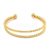 Ion Plating(IP) Textured 304 Stainless Steel Wrap Cuff Bangle for Women BJEW-P331-16G-2