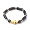 Handmade Polymer Clay Beads Stretch Bracelets Sets BJEW-JB06559-4