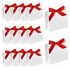 White Cardboard Paper Wedding Candy Boxes with Ribbon CON-FZC0002-002D-1