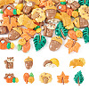 36Pcs 9 Styles Autumn Theme Opaque Resin Cabochons CRES-TA0001-38-2