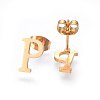 304 Stainless Steel Pendants and Stud Earrings Jewelry Sets SJEW-P099-16G-4