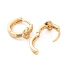 Rack Plating Brass with Cubic Zirconia Hoop Earrings for Women EJEW-G363-06KCG-2