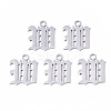 Tarnish Resistant 201 Stainless Steel Pendants STAS-N091-40W-1