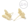 Hypoallergenic Bioceramics Zirconia Ceramic Butterfly Stud Earrings EJEW-C065-01A-1