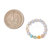 3Pcs Gemstone Disc Bead with Brass Finger Rings RJEW-JR00985-02-4