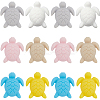 12Pcs 6 Colors Turtle Food Grade Eco-Friendly Silicone Focal Beads SIL-SC0001-88-1