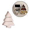 Christmas Tree Shaped Plastic Snack Dried Tray Box LS-DJEW-Q003-01C-1