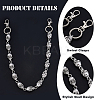Skull Zinc Alloy Link Chain Belts AJEW-WH0070-24AS-6