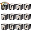 Square Paper Gift Tote Bags with Plastic Visible Window ABAG-WH0051-10B-1
