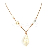 Shell Pendant Necklaces NJEW-TA00179-03-3
