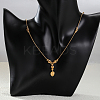 Elegant Brass Heart Pendant Necklaces JB7552-1