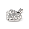 Non-Tarnish 304 Stainless Steel Pendants STAS-R232-13P-2