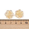 Baking Paint and Golden Metal Enlaced Glass Beads DGLA-T004-09M-4
