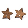 Walnut Wood Stud Earring Findings MAK-N032-050-3