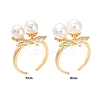 Brass Micro Pave Clear Cubic Zirconia Peg Bails Cuff Finger Ring Settings KK-T062-113G-NF-4