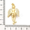 Rack Plating Brass Micro Pave Cubic Zirconia Pendants KK-L226-019G-3