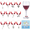 12Pcs 12 Styles Alloy Enamel Charms Wine Glass Charms AJEW-SC00047-1