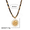 304 Stainless Steel Pendant Polyester Leopard Print Cord Necklaces for Women FS-WG8EA49-01-2