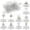 40Pcs 10 Styles Tibetan Style Zinc Alloy Bunny Pendants TIBEP-FS0001-48-4
