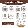 16Pcs 8 Styles Synthetic Turquoise Pendants FIND-TA0002-15-3