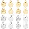 SUPERFINDINGS 16Pcs 2 Style Brass Charms KK-FH0005-34-1