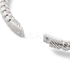 Non-Tarnish 304 Stainless Steel Grooved Hinged Bangles BJEW-P313-01P-2