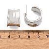 Brass C-Shaped Stud Earrings EJEW-R025-37P-3