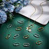 12Pcs 2 Colors 304 Stainless Steel Screw Carabiner Lock Charms STAS-UN0064-17-2