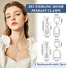 4Pcs 2 Styles 925 Sterling Silver Pendants STER-ME0001-30-2