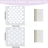 2 sheets 2 styles Mermaid Theme PET Hollow Out Drawing Painting Stencils DIY-GF0009-80-2