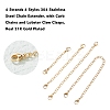 4 Strands 4 Styles 304 Stainless Steel Chain Extender STAS-YW0001-10G-2