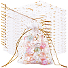 50Pcs Gold Stamping Moon & Star Organza Drawstring Gift Storage Bags OP-BBC0001-03A-01-1